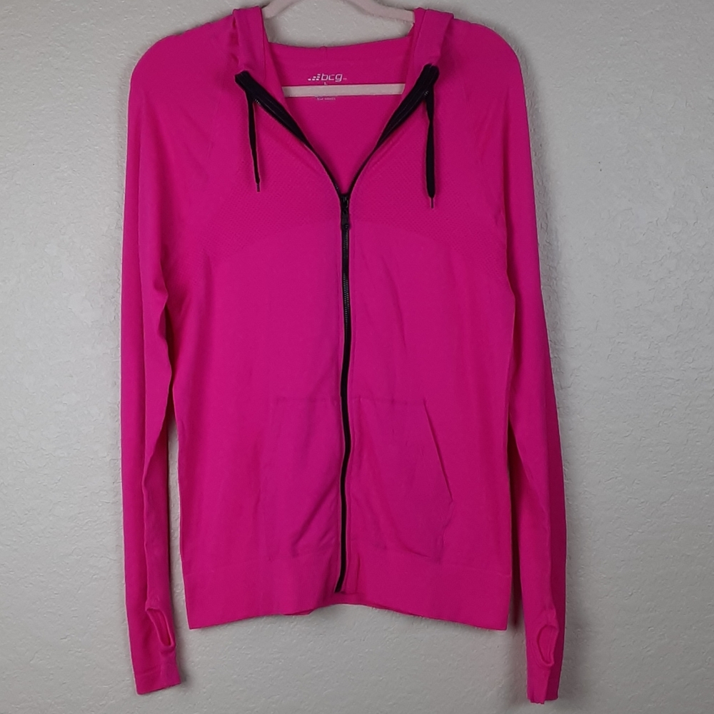 bcg Active Hood Zip Up w/Thumb Slit #0031